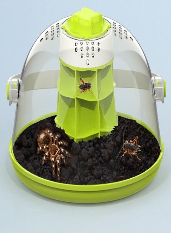 LinaLife Snail Observation Terrariums Breeding Box, Round Snail Habitat Starter Terrarium Kit, Snail Feeding Box, Ideal for Snails, Beetles, Spiders, Small Reptile Insect Feeding bin Ecological Box - Image 1